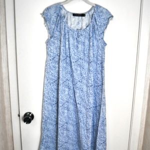 Lauren Ralph Lauren Paisley Keyhole Knit Cotton Nightgown